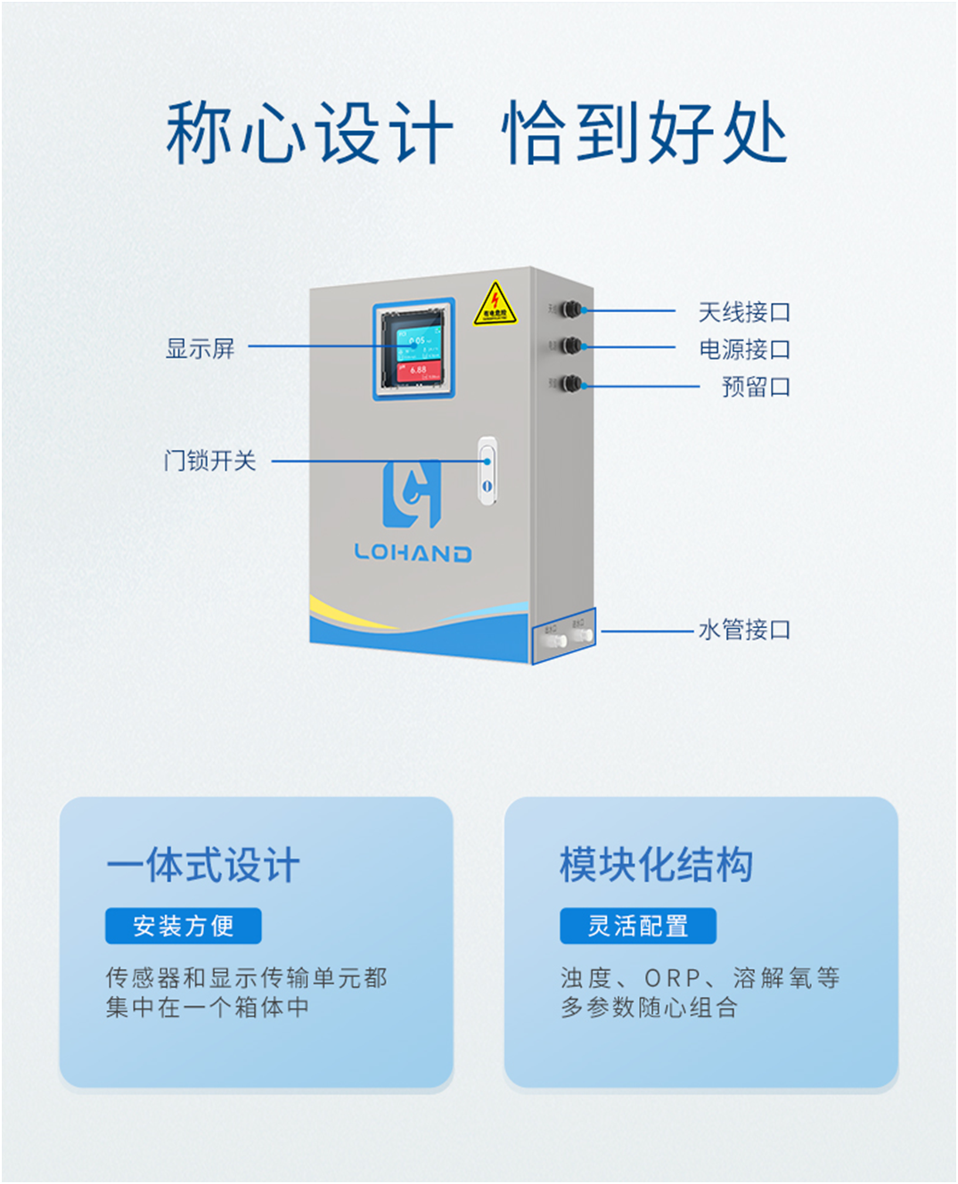 陆恒柜式在线余氯/PH检测仪 LH-G8202(图2)