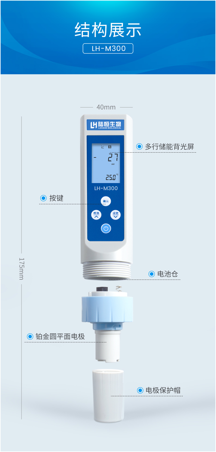 陆恒生物笔式ORP检测仪 LH-M300(图3) 陆恒生物笔式ORP检测仪 LH-M300(图3)