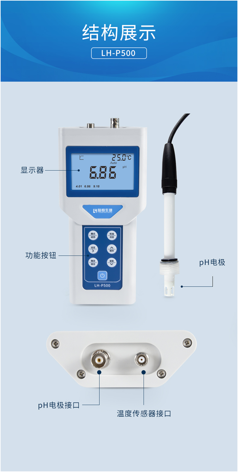 陆恒便携式PH/ORP检测仪 LH-P500(图3) 陆恒便携式PH/ORP检测仪 LH-P500(图3)
