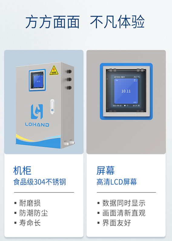 陆恒柜式在线多参数检测仪（ph余氯浊度温度）(图3)